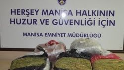 Manisa'da 57 kilo esrar ele geçirildi