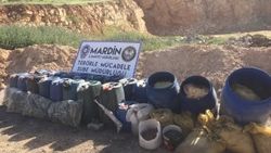 Mardin'de 500 kilogram patlayıcı ele geçirildi