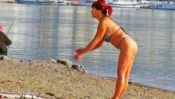 Marmaris'te kış ortasında deniz keyfi