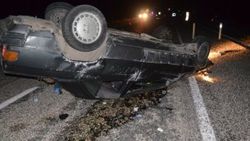 Mersin'de domuza çarpan aracın sürücüsü öldü