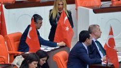 MHP’li vekiller Meclis’e bayraklarla geldi