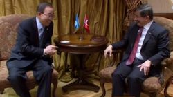 Davutoğlu Ban Ki-moon ile görüştü