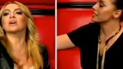 O Ses Türkiye'de Hadise ve Ebru Gündeş'in yemek atışması İZLE