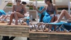 Özge Ulusoy'un deniz keyfi yağmurla son buldu
