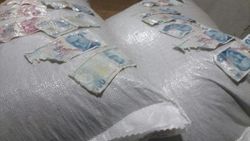 Kestiği dananın midesinden para çıktı