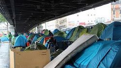 Paris'te göçmenlerin barındığı köprü altı kampına tahliye