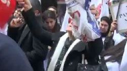 İskenderun limanında Patriot protestosu