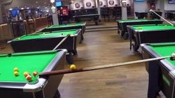152 metrelik bilardo düzeneğiyle muhteşem şov