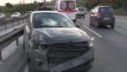 TEM’de zincirleme kaza: 4 polis yaralı