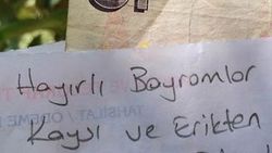 Bursa'da eşi için meyve alan vatandaş parasını ağaca astı