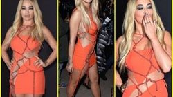 Mankende gördüğü elbiseyi giyen Rita Ora rezil oldu