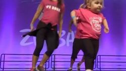 6 yaşındaki Audrey Nethery zumba dansı yaptı