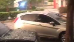 Alanya'da şiddetli dolu yağışı