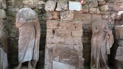 Side'de bulunan Roma dönemi heykelleri restore ediliyor