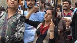 Taksim'de Soma protestosu