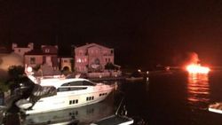 Alaçatı Marina'da yangın