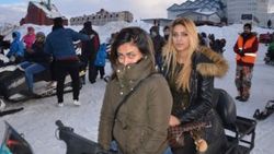 Uludağ'da Arap turistlerin karda safari keyfi