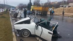 Gaziantep'te direğe çarpan Şahin ikiye bölündü