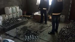 Yılbaşı öncesi sahte içki imalatına baskın