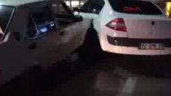 Rögar kapağı hırsızı, polis aracına çarpınca yakalandı