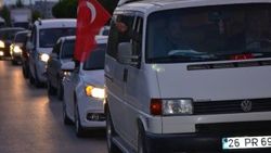 Eskişehir'de şehit evine 150 araçlık taziye konvoyu