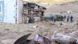 İşçi servisi şarampole yuvarlandı: 26 yaralı