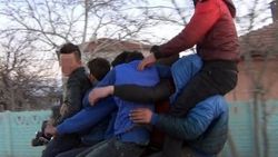 Konya'da motosiklete 8 kişi bindiler