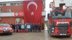Mardin'de itfaiye erlerinden Afrin şehitlerine vefa