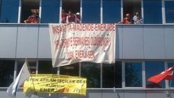 SGK'da Enerji-Sen üyesi bir grubun işçi güvenliği eylemi İZLE