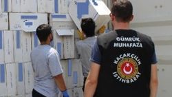 Islak mendil dediler 7 milyonluk kaçak sigara çıktı