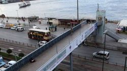 Sirkeci'deki yaya üst geçidi kaldırıldı