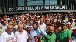Şişli Belediyesi önündeki eylem sürüyor