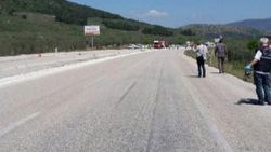 Soma'da yola döşenen bomba patladı