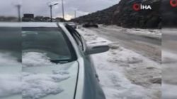 Suudi Arabistan’a kar yağdı