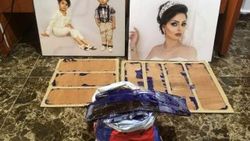 Tabloların arkasından uyuşturucu çıktı
