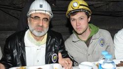 Taner Yıldız yeni yıla madencilerle birlikte girdi