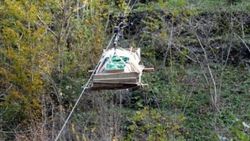 Trabzonlu teyzenin cenazesi teleferikle taşındı