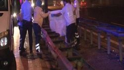 TEM'de araba çarpan adam hayatını kaybetti