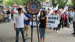 TGB üyelerinden İsrail amblemli Erdoğan protestosu