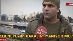 Bıçak çeken tinerciyi ateşe verdi