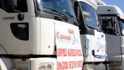 Suriye'ye 5 TIR yardım malzemeleri gönderildi
