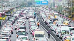 İstanbul'da trafik kilit