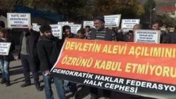 Davutoğlu'nu protesto eden göstericilere müdahale İZLE