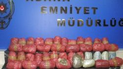 Adana'da turşu bidonlarından esrar çıktı