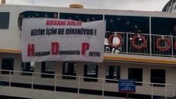 Vapurda Kobani eylemi yapanlar serbest bırakıldı