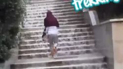 Şişhane'de yağmur şelaleyi andıran görüntülere neden oldu