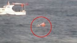 Yenikapı'ya yüzerek gitti