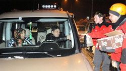 Yeni yıla yolda merhaba dediler