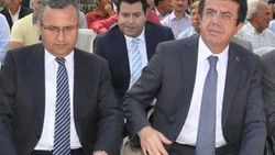 Bakan ve vali eşinin üzerlerine spot ışık lambası düştü
