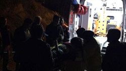 Eşiyle tartışırken uçuruma düşen adam kurtarıldı